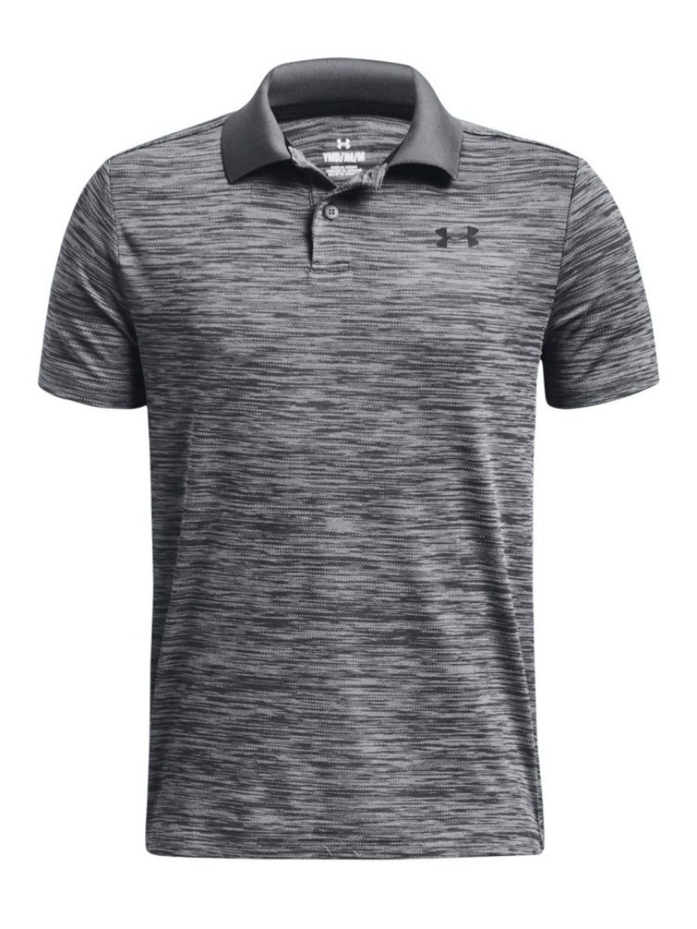 Boys Under Armour Grey Heathered Polo Shirt- Small